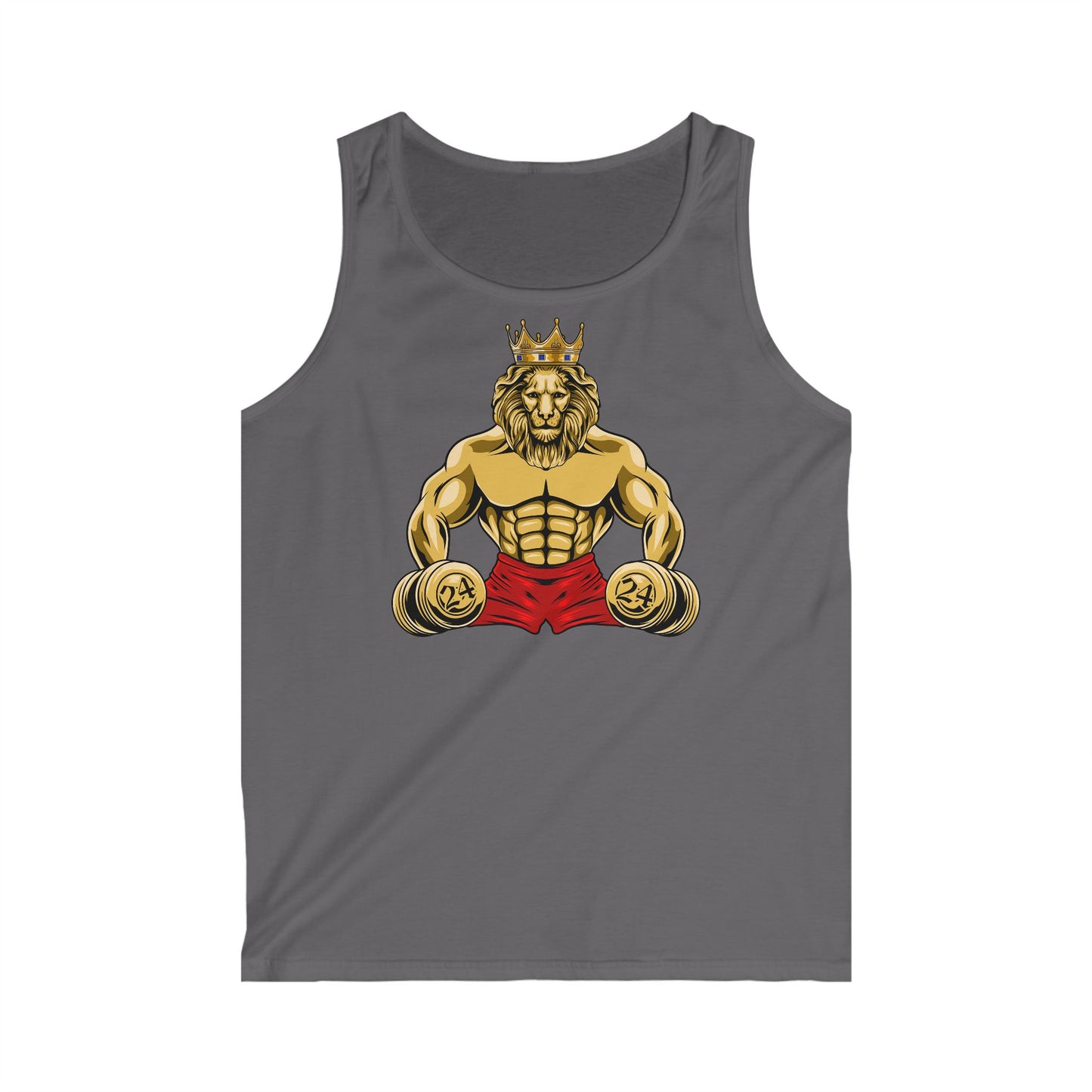 LOYAL MUSCLE LION Tank Top – Lightweight Cotton & Bold Lion Design
