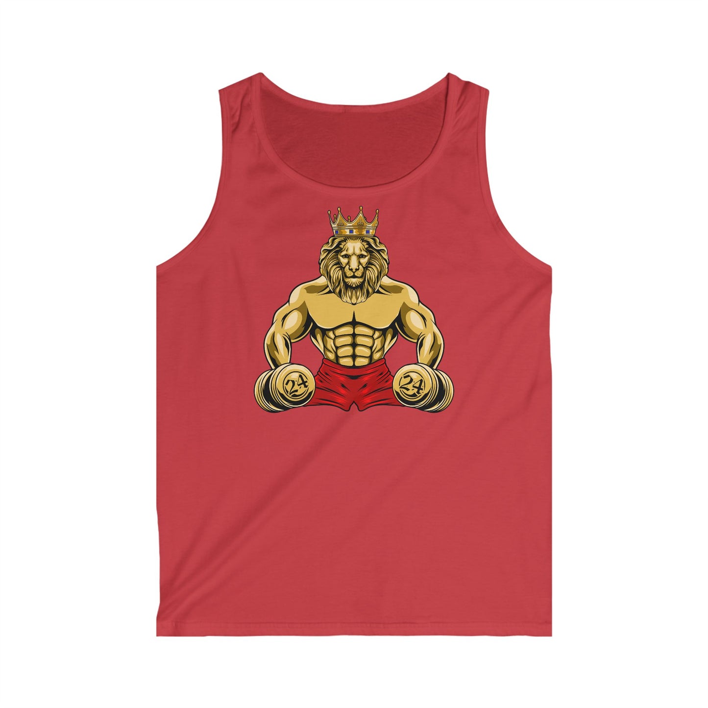 LOYAL MUSCLE LION Tank Top – Lightweight Cotton & Bold Lion Design