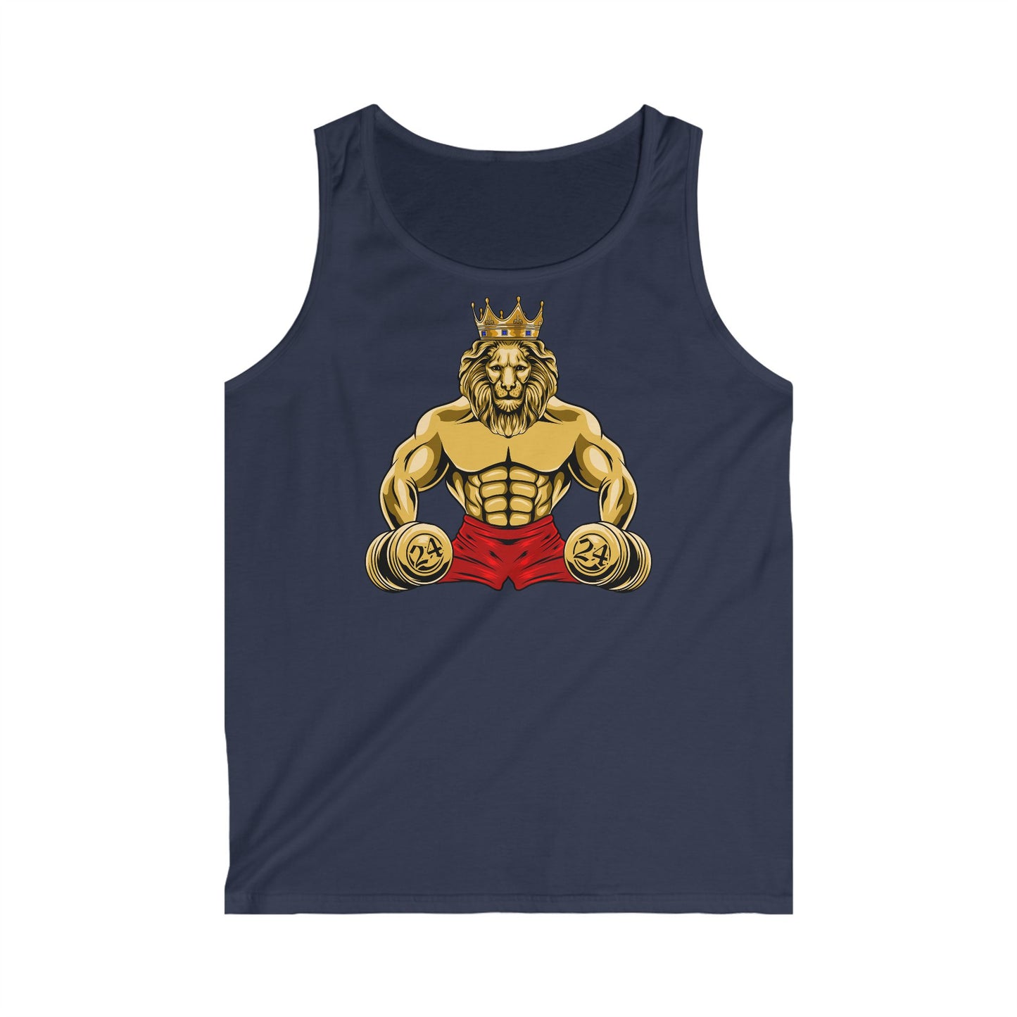 LOYAL MUSCLE LION Tank Top – Lightweight Cotton & Bold Lion Design