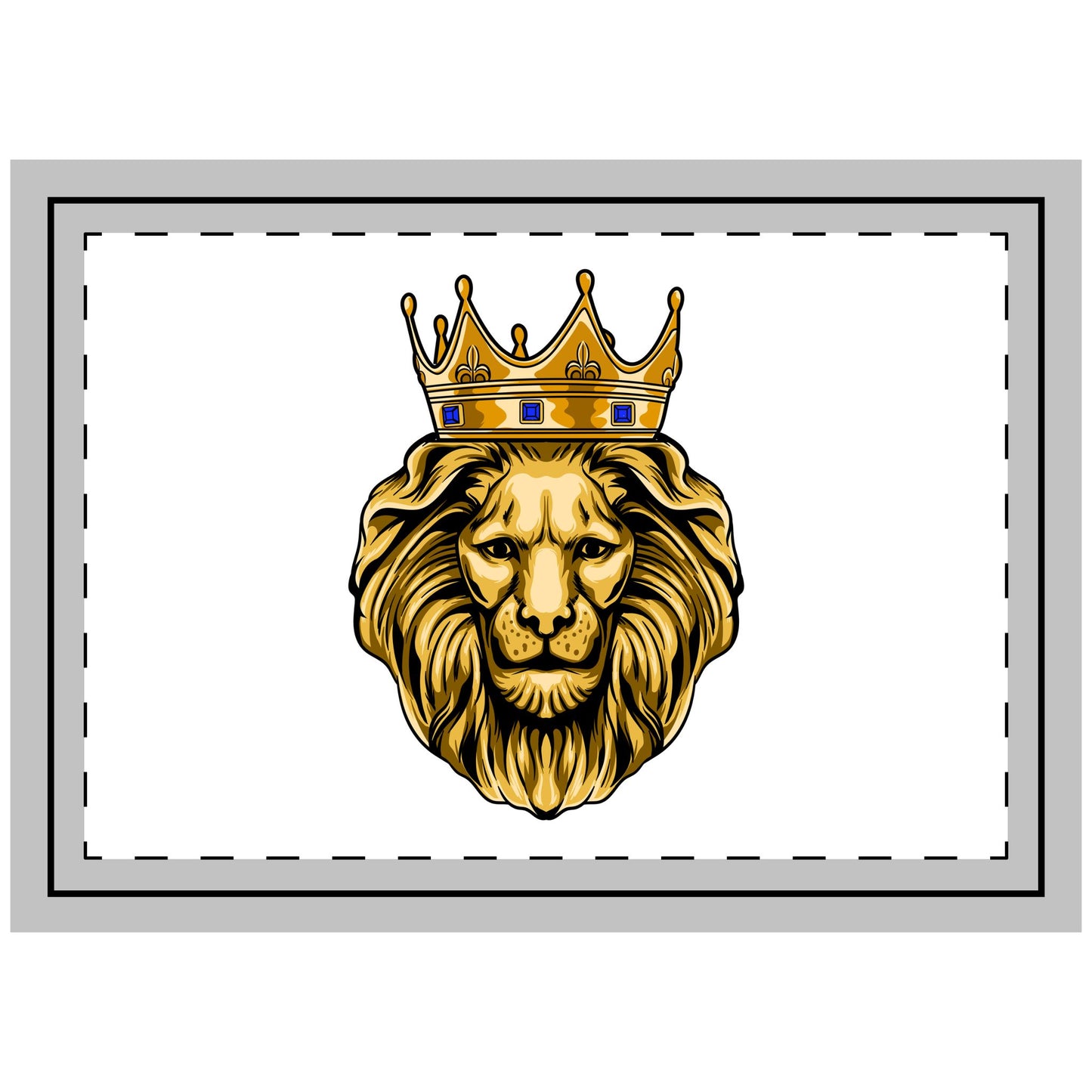 GOLD LION – Hvidt pudebetræk med kronet løve | The Original - faithwear