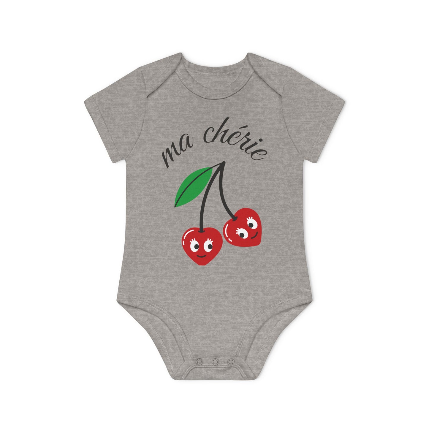 Organic Baby Bodysuit - 'Ma Chérie' Design, for all the cuties