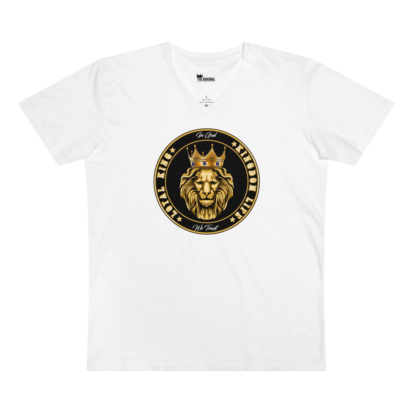 Men's V-Neck T-Shirt - LOYAL KING Design - Confident & Stylish Apparel