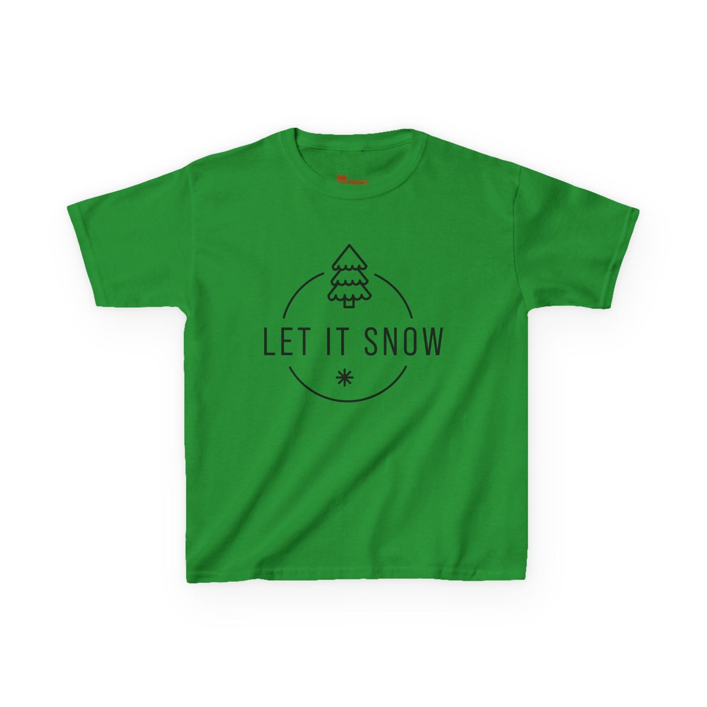 Let It Snow Kinder T-Shirt aus schwerer Baumwolle - Winter- und Urlaubsspaß