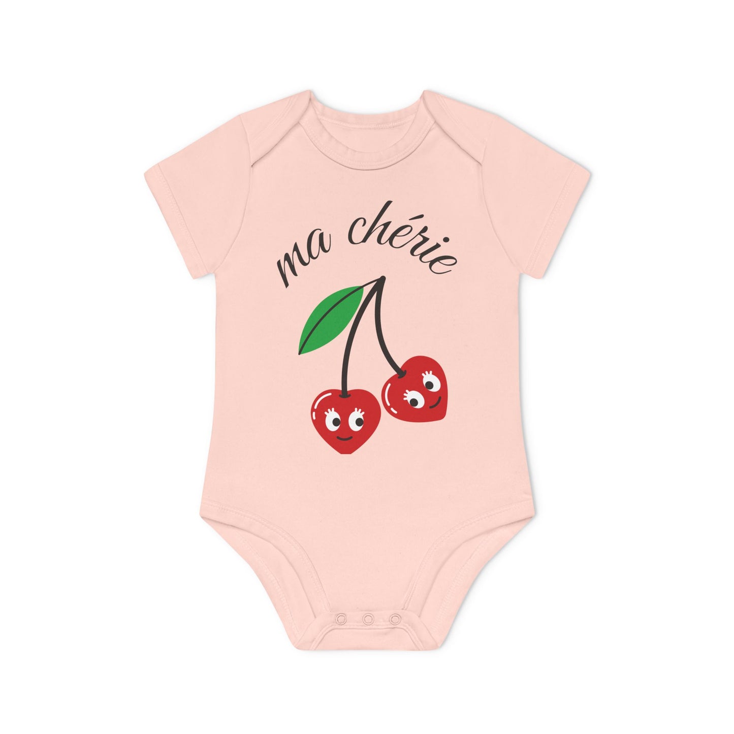 Organic Baby Bodysuit - 'Ma Chérie' Design, for all the cuties