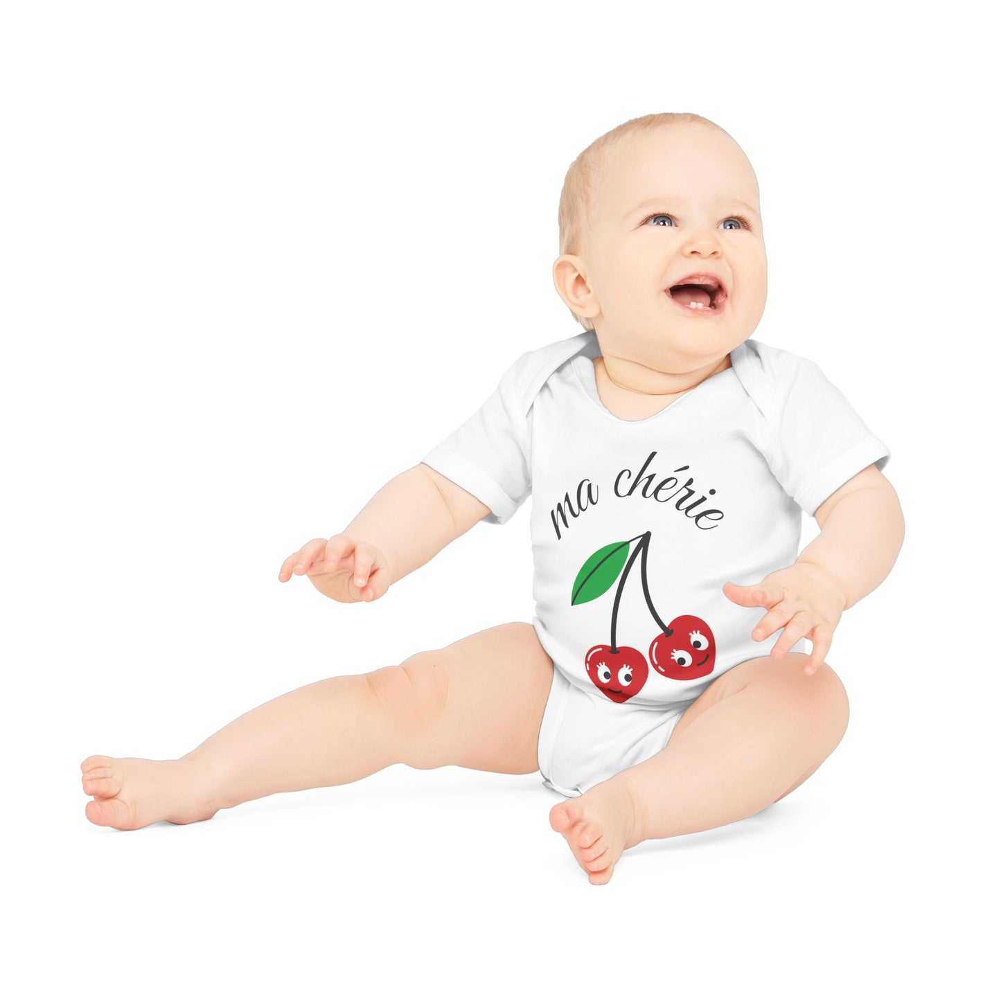 Organic Baby Bodysuit - 'Ma Chérie' Design, for all the cuties