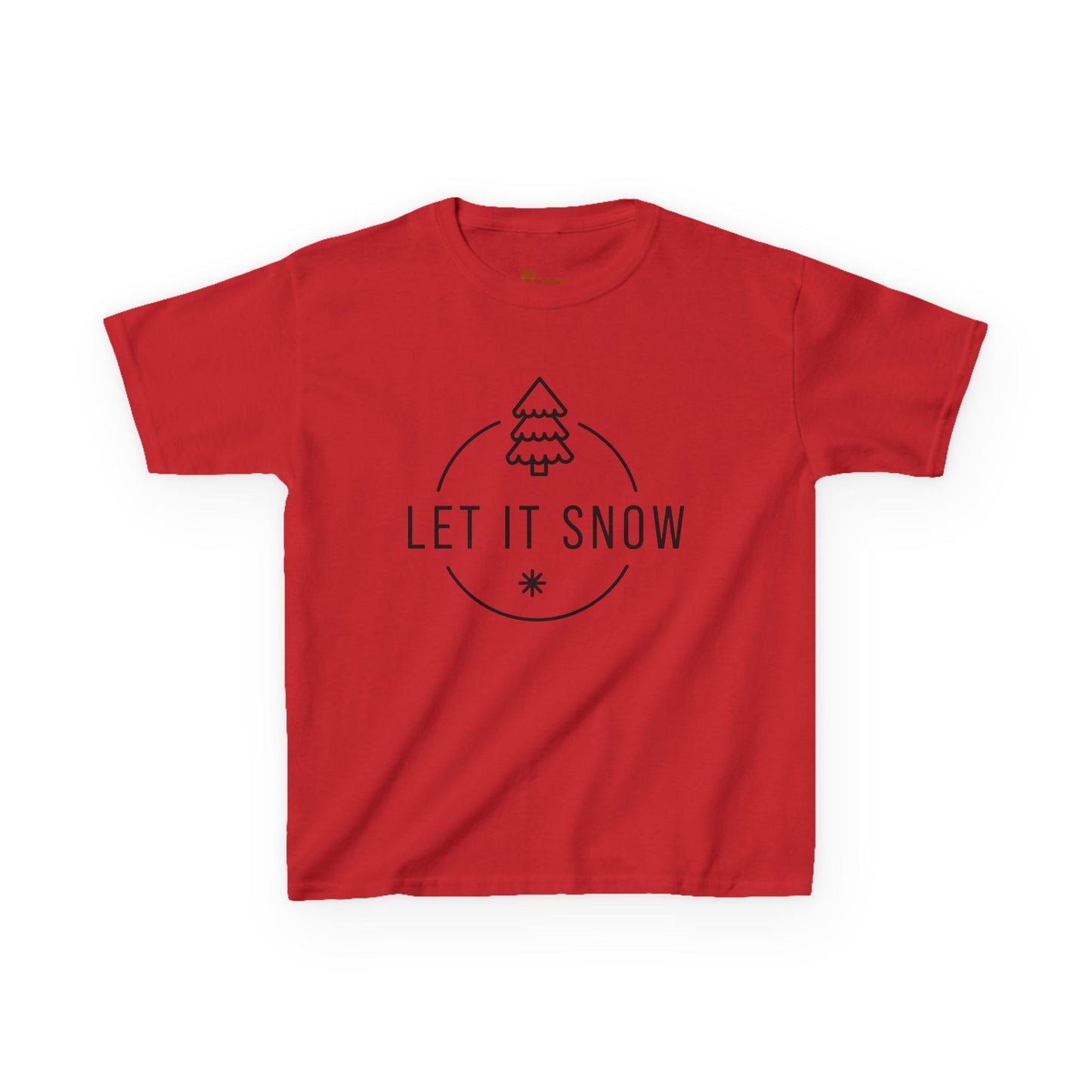 Let It Snow Kinder T-Shirt aus schwerer Baumwolle - Winter- und Urlaubsspaß