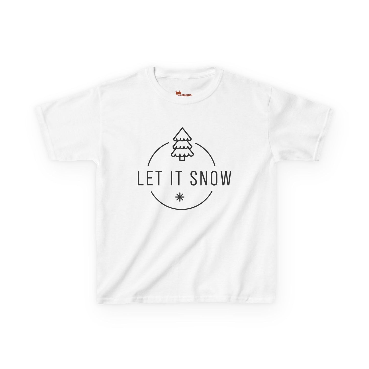Let It Snow Kinder T-Shirt aus schwerer Baumwolle - Winter- und Urlaubsspaß