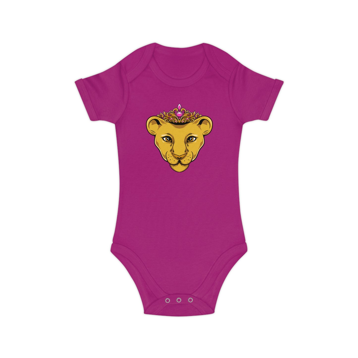 The Original - faithwear fuchsia PRINCESS onesie for baby girls – soft, breathable and easy to dress