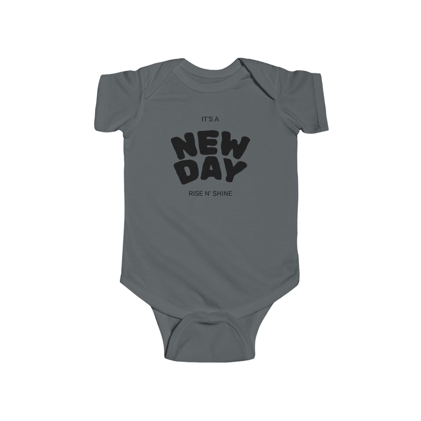 Organic cotton baby bodysuit for infants, bold lines print, gender-neutral