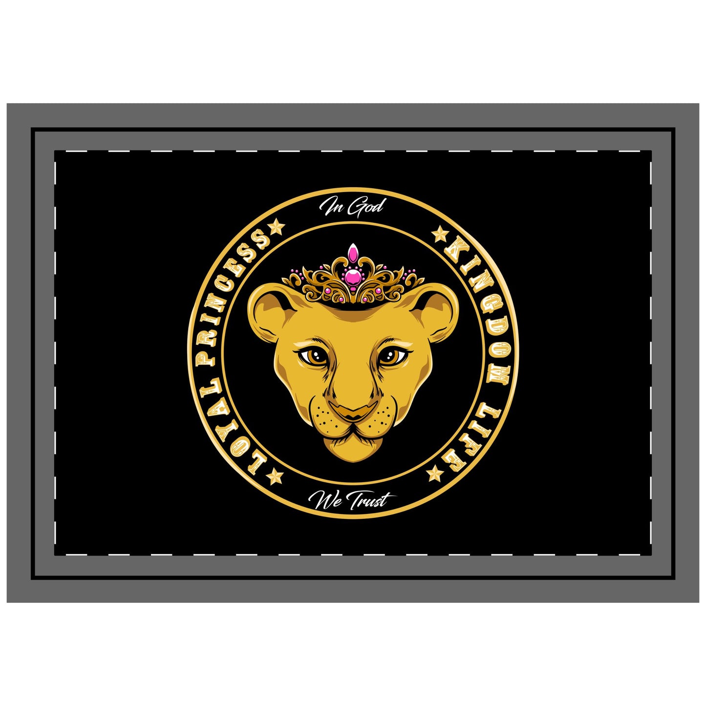 Black pillow over with The Originals imprint: LOYAL PRINCESS