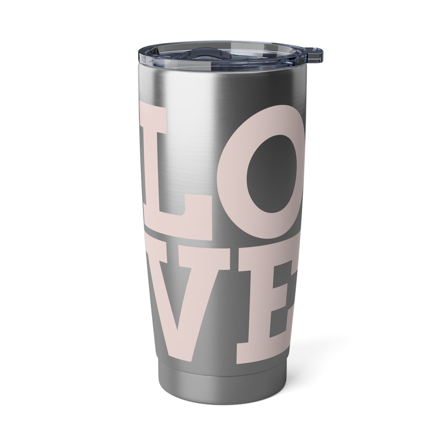 LOVE imprint on stainless steel tumbler, to share love everywere you go