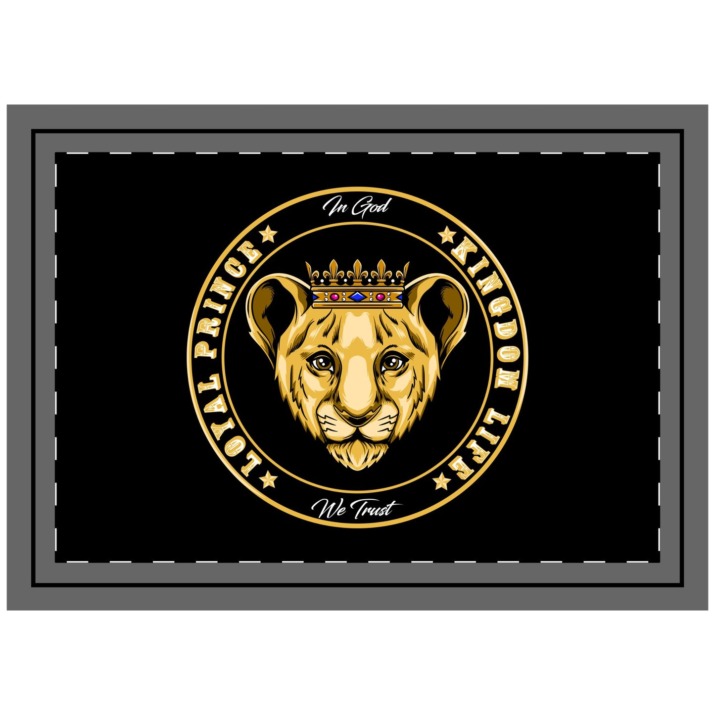 Faith-inspired decorative pillow for living room with bold lion artwork – 26x26 inch