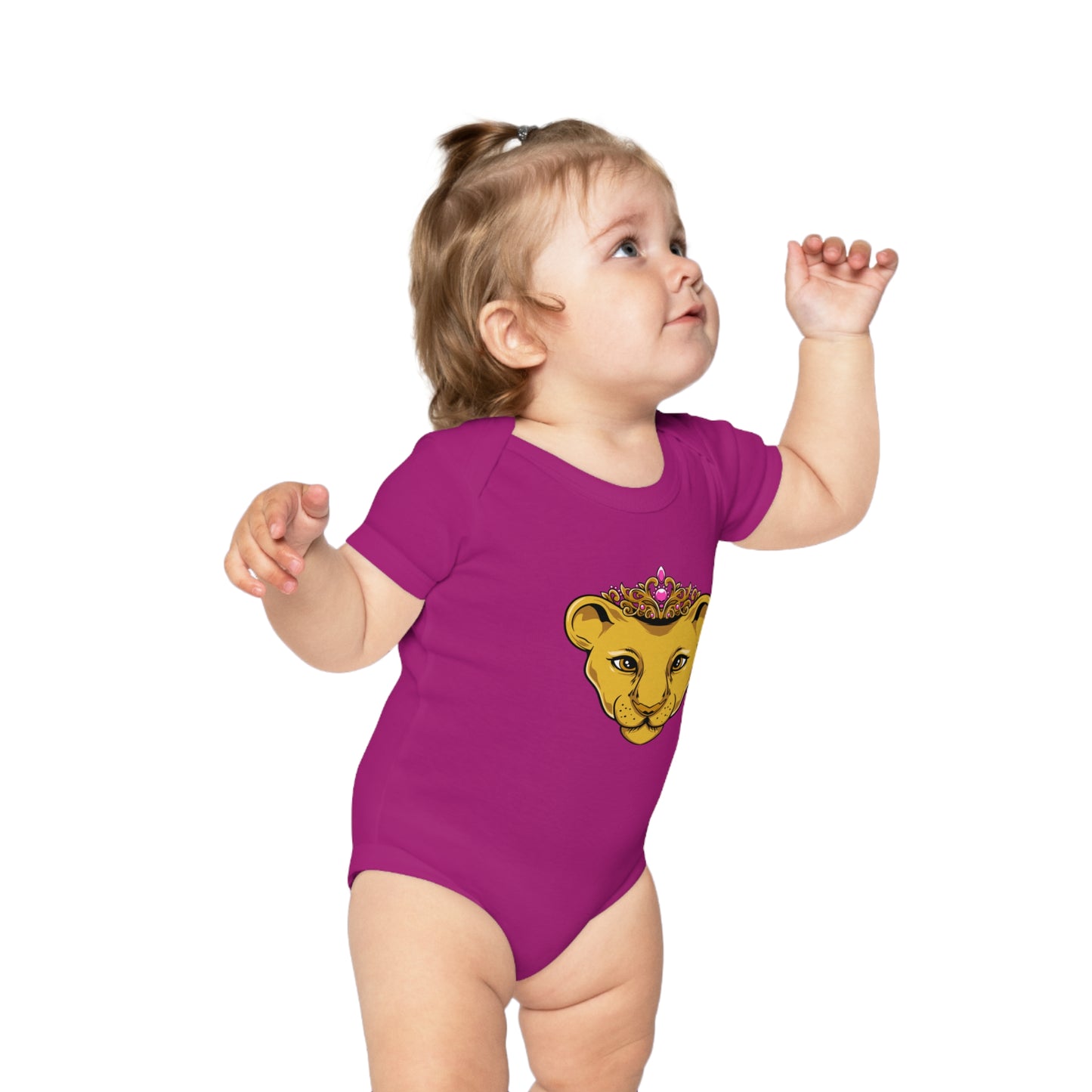 Christian baby bodysuit with PRINCESS design in soft pink – ideal for newborn girls