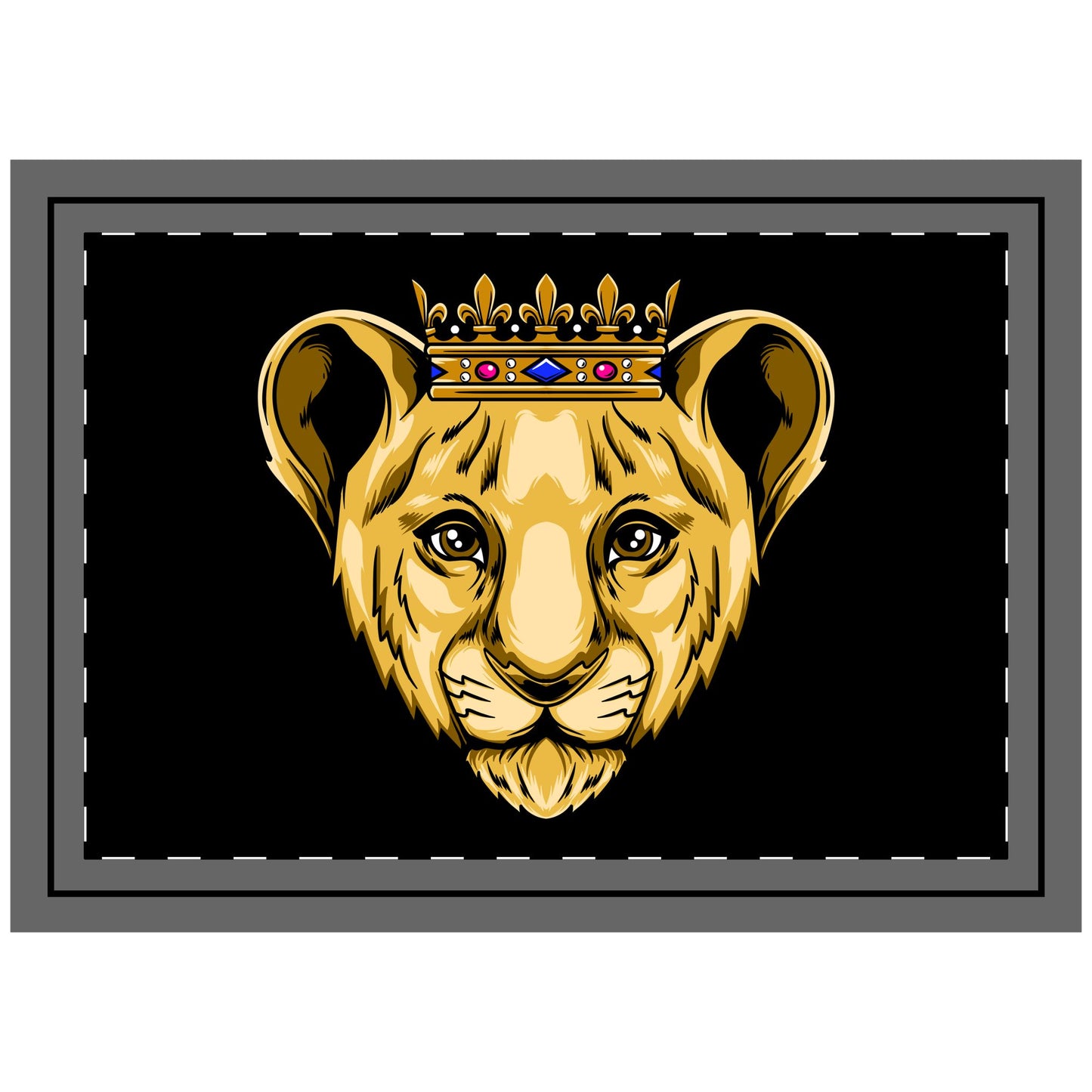 Christian throw pillow with lion and gold crown – PRINCE design