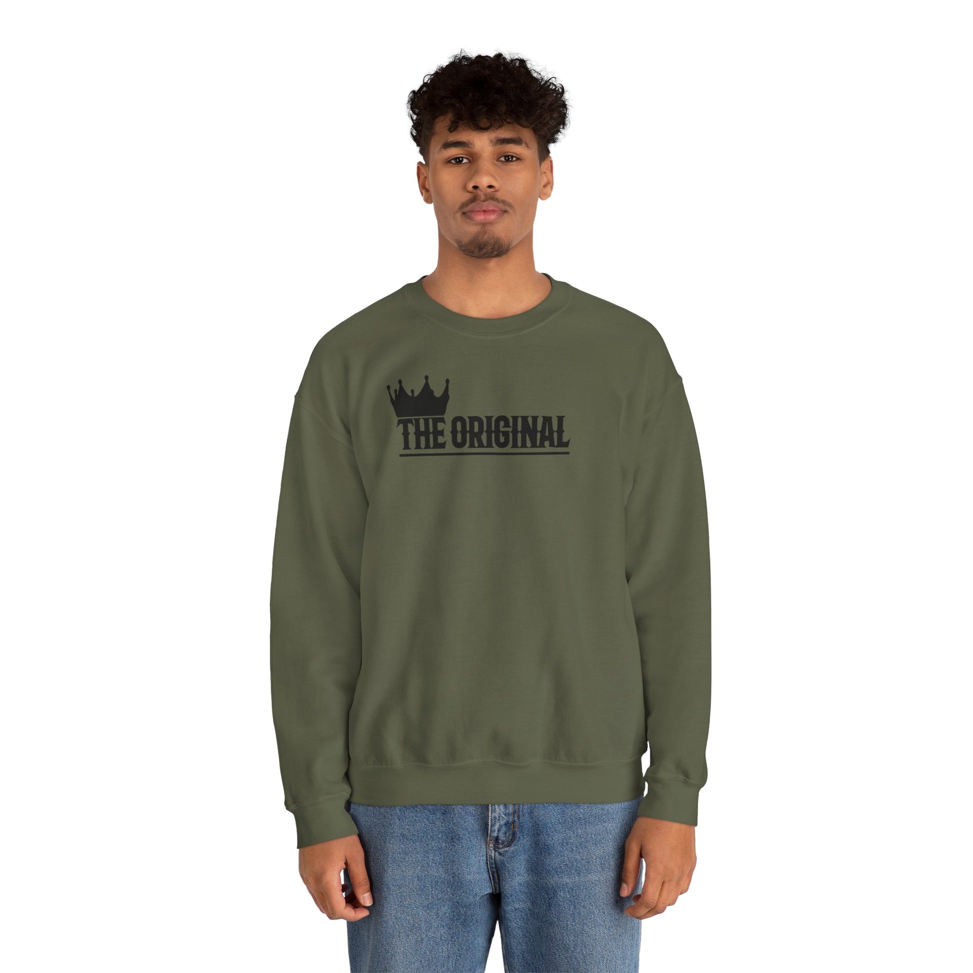 Model front view showing subtle black imprinted The Original logo