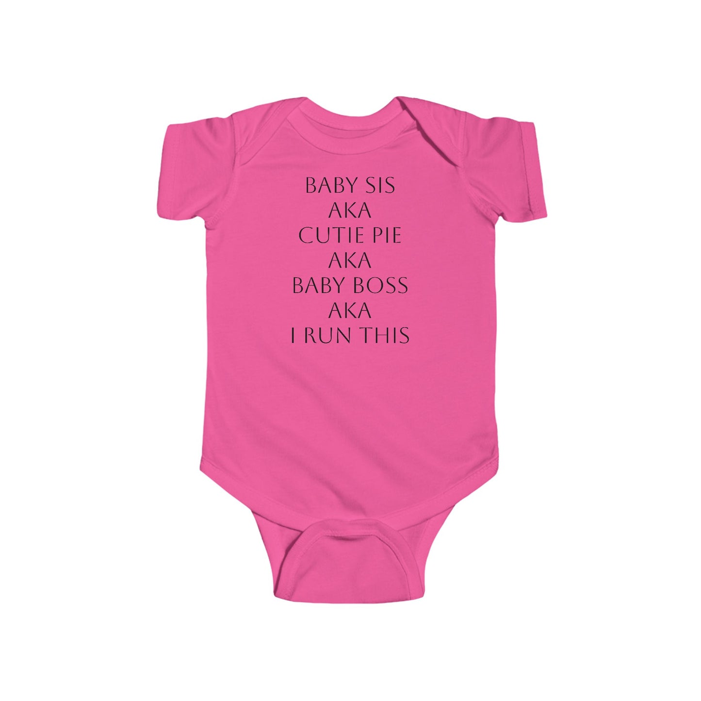 Organic cotton bodysuit for babies with faith message in pink from The Original