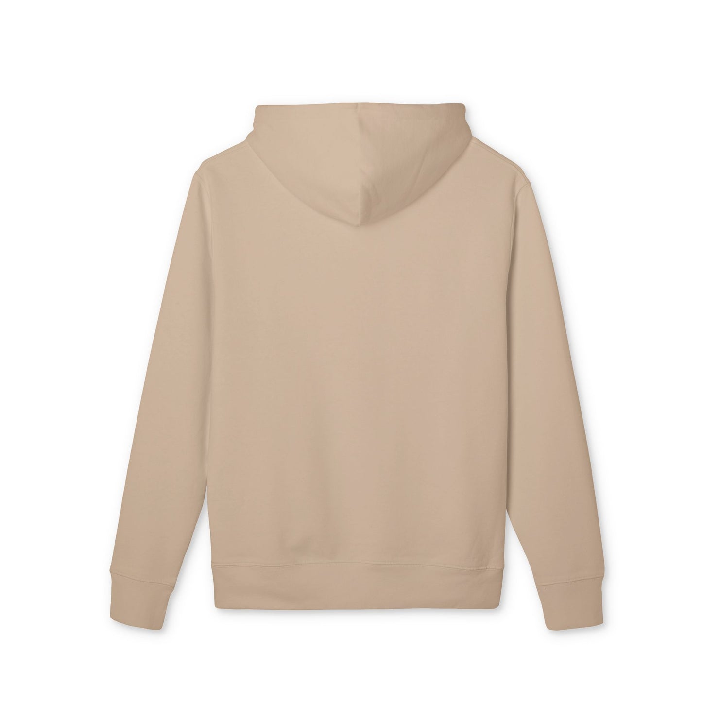 Back view of hoodie with classic streetwear silhouette