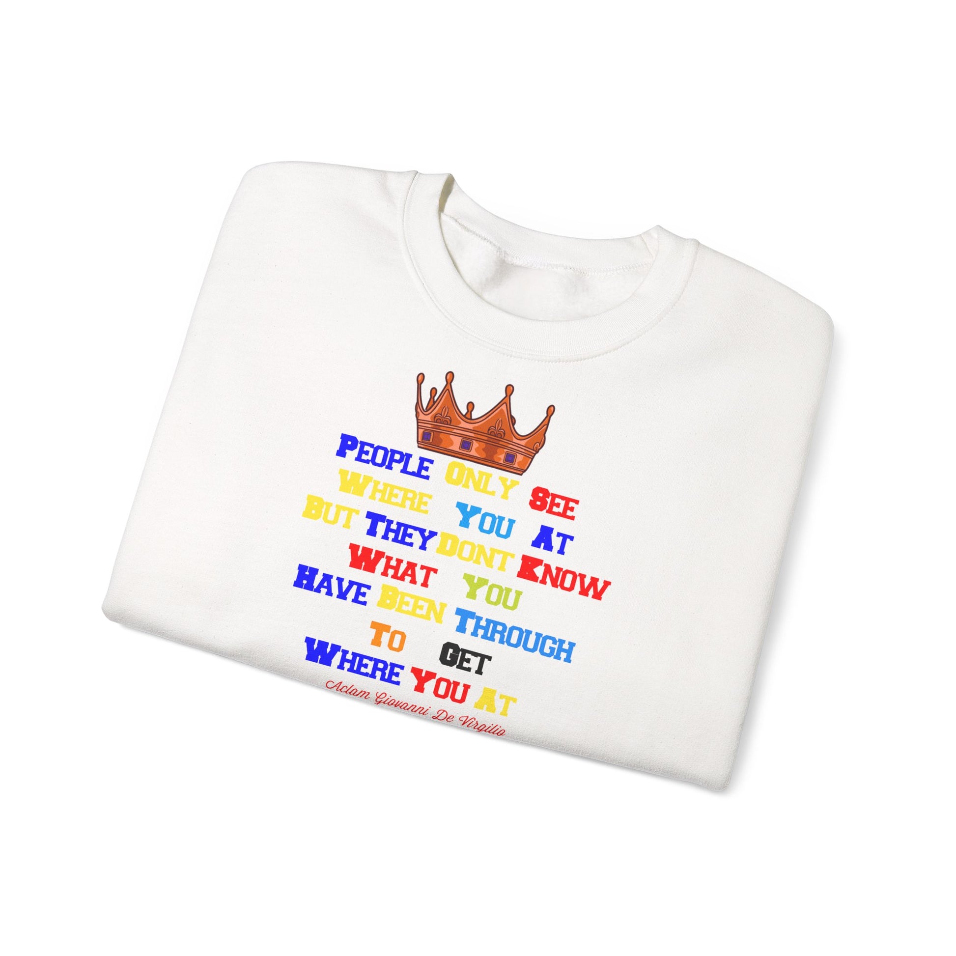 Comfortable fleece sweatshirt with Bold Lines crown – faith-based streetwear