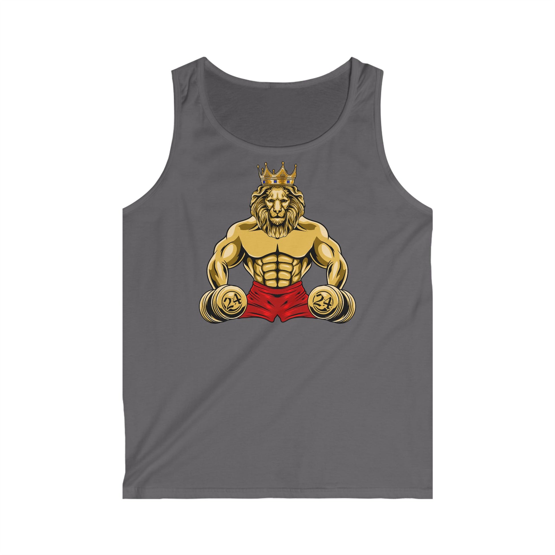 Softstyle dark grey tank for Christian men – perfect for summer and gym