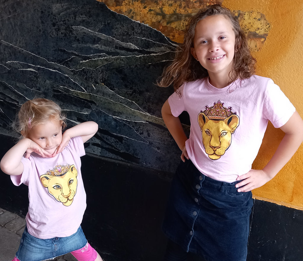 LIONESS lyserød pige T-shirt