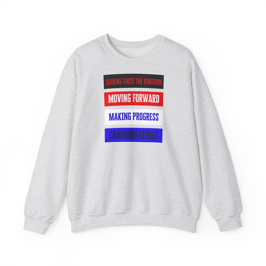 MOVING FORWARD – Unisex kristen sweatshirt med tryk | The Original