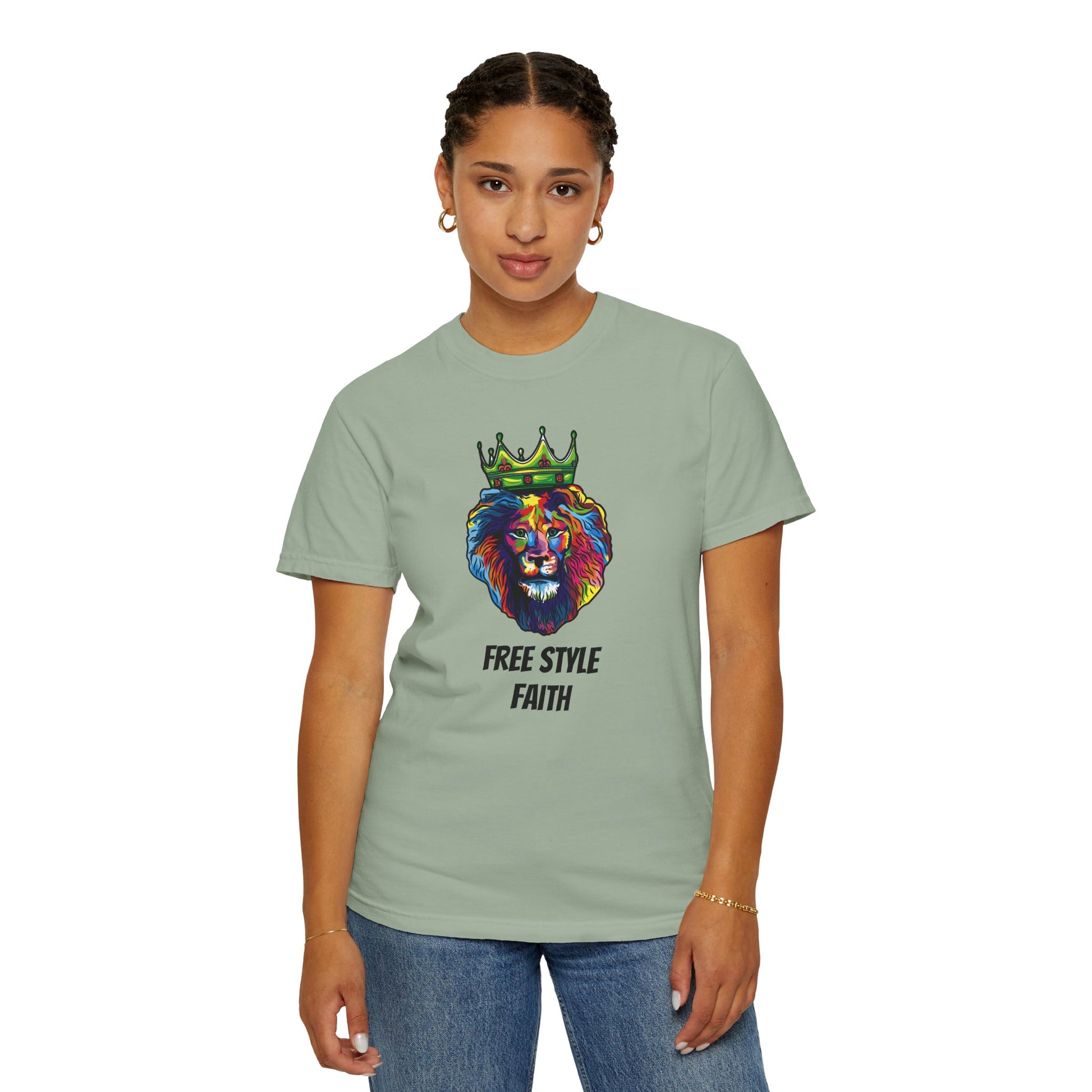 COLOR LION T-Shirt — "Free Style Faith" Colorful Tee - The Original
