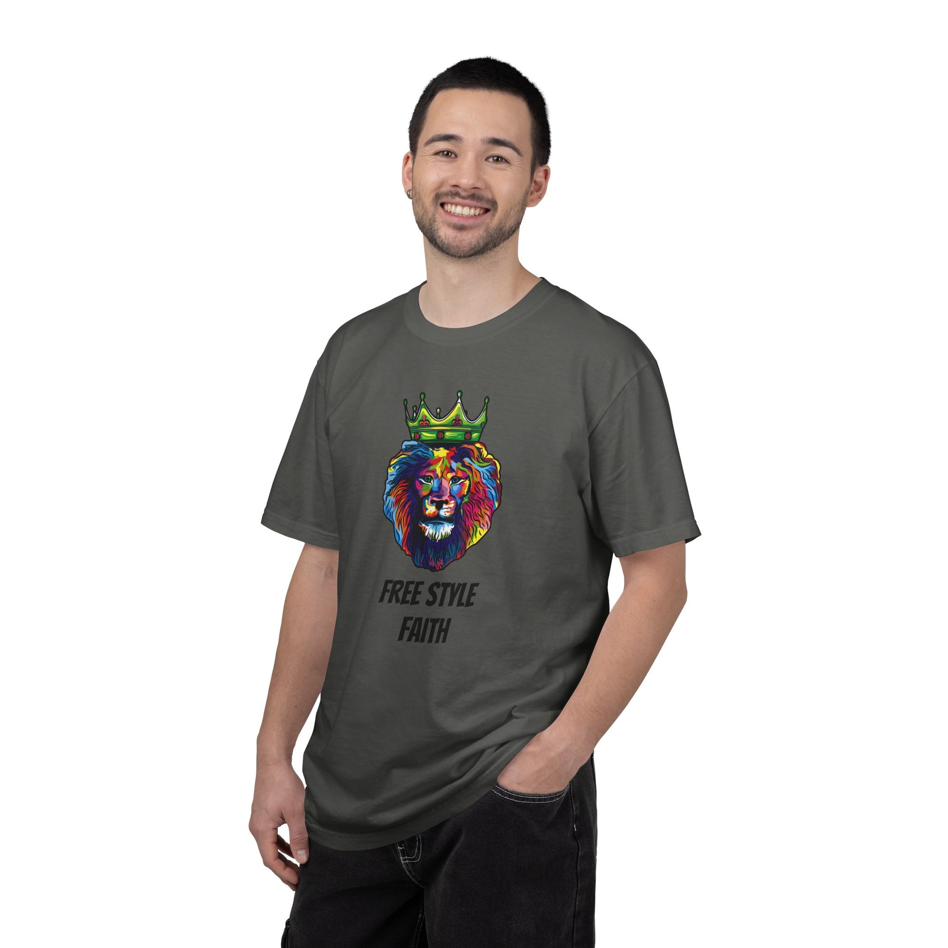 COLOR LION T-Shirt — "Free Style Faith" Colorful Tee - The Original