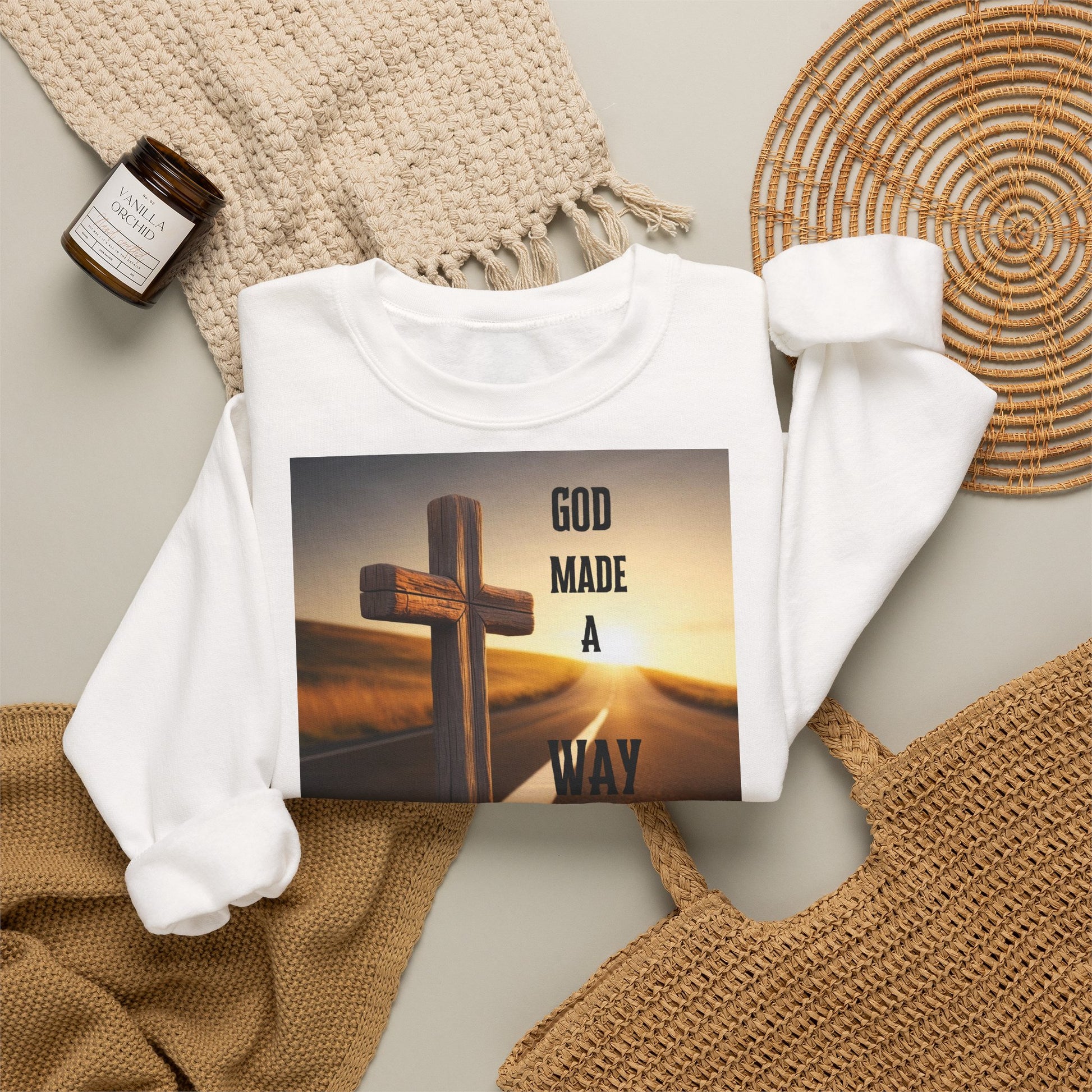 LÍNEAS ATREVIDAS – Sudadera cristiana unisex de cuello redondo | La original: ropa de fe con propósito