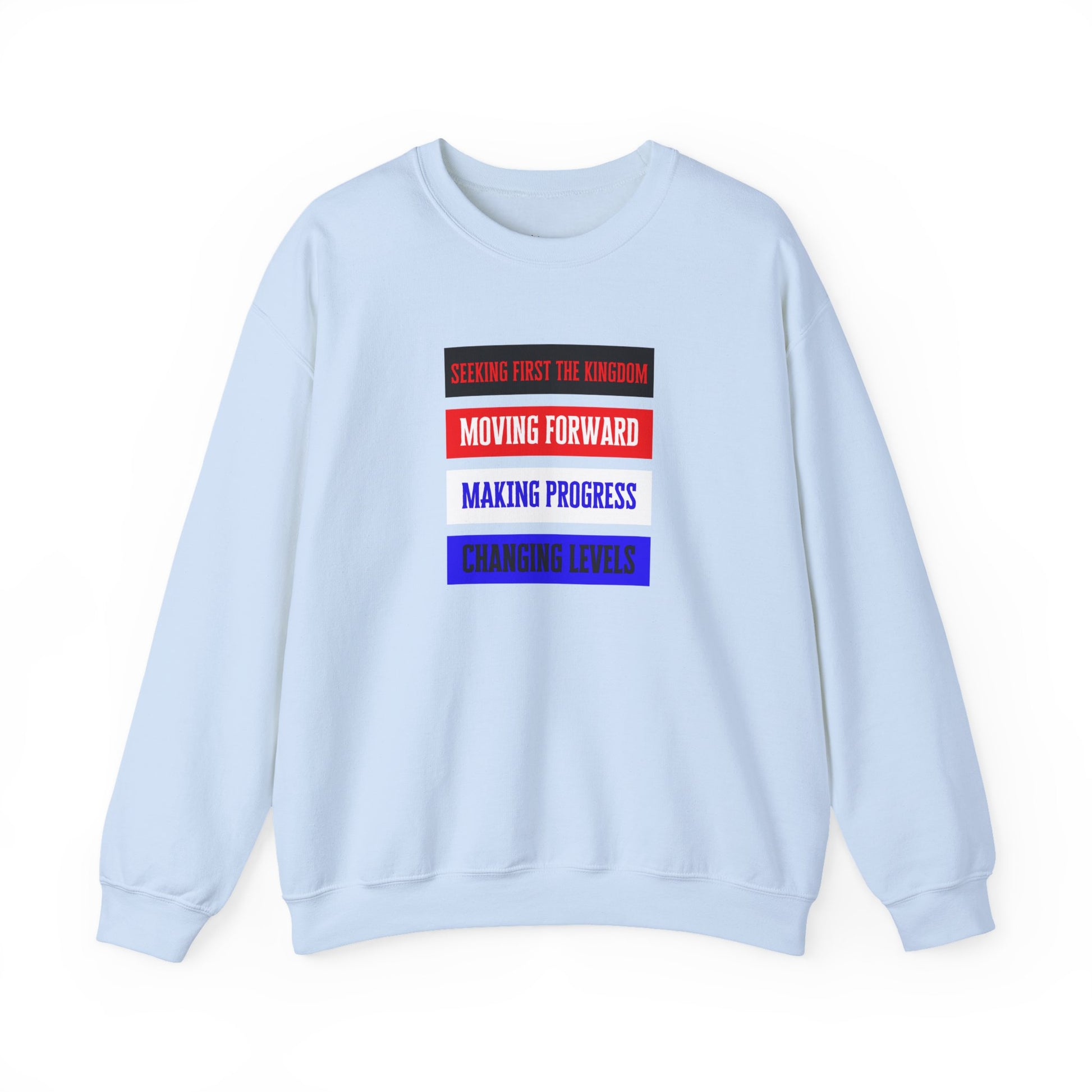 MOVING FORWARD – Unisex kristen sweatshirt med tryk | The Original