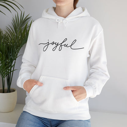 Joyful Hooded Sweatshirt - Comfy Casual Wear for Everyday Happiness