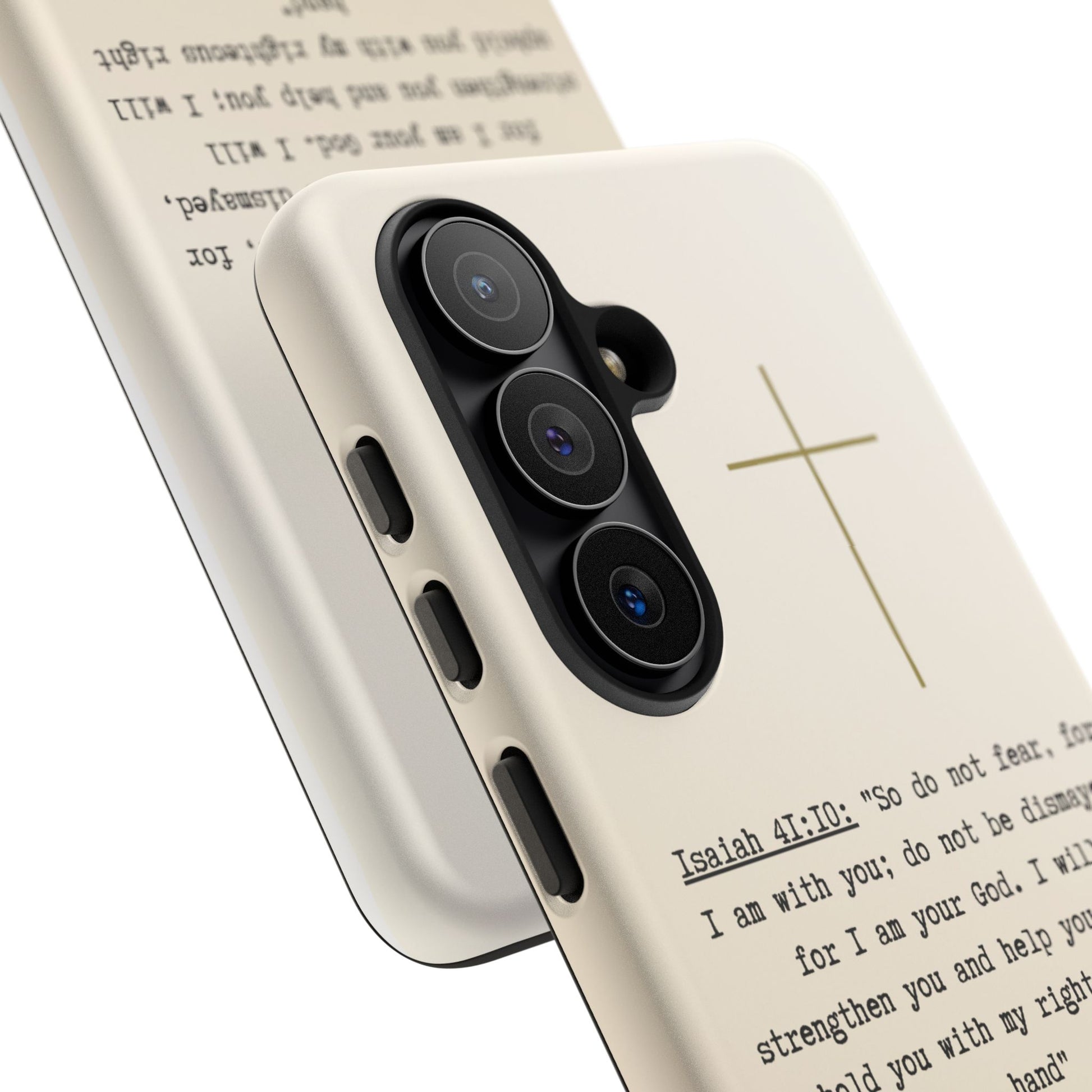 Christian Cross Phone Case with Isaiah 41:10 —The Original, Inspirational Protective iPhone Cover