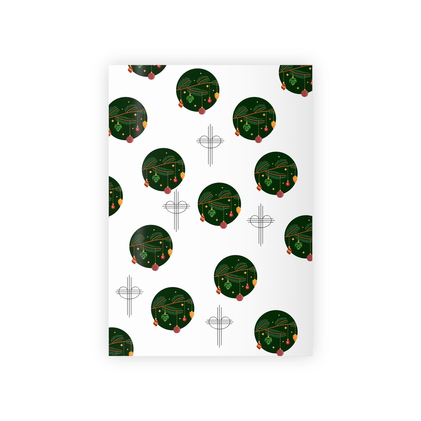 Festive Holiday Gift Wrapping Paper Roll - Christmas Lights Design