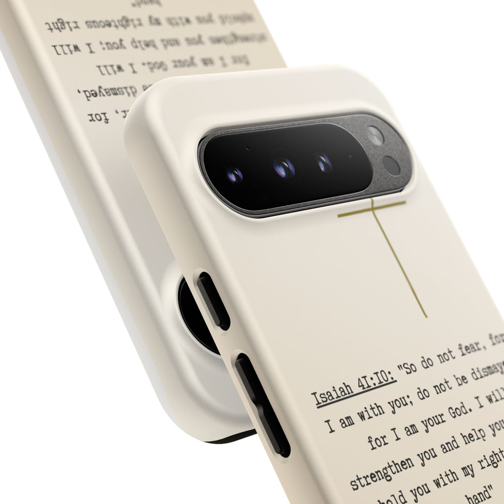 Christian Cross Phone Case with Isaiah 41:10 —The Original, Inspirational Protective iPhone Cover