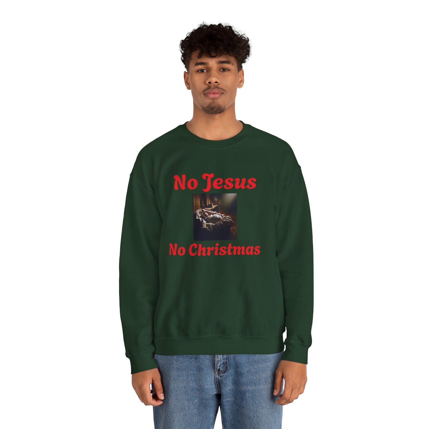 No Jesus No Christmas Crewneck Sweatshirt