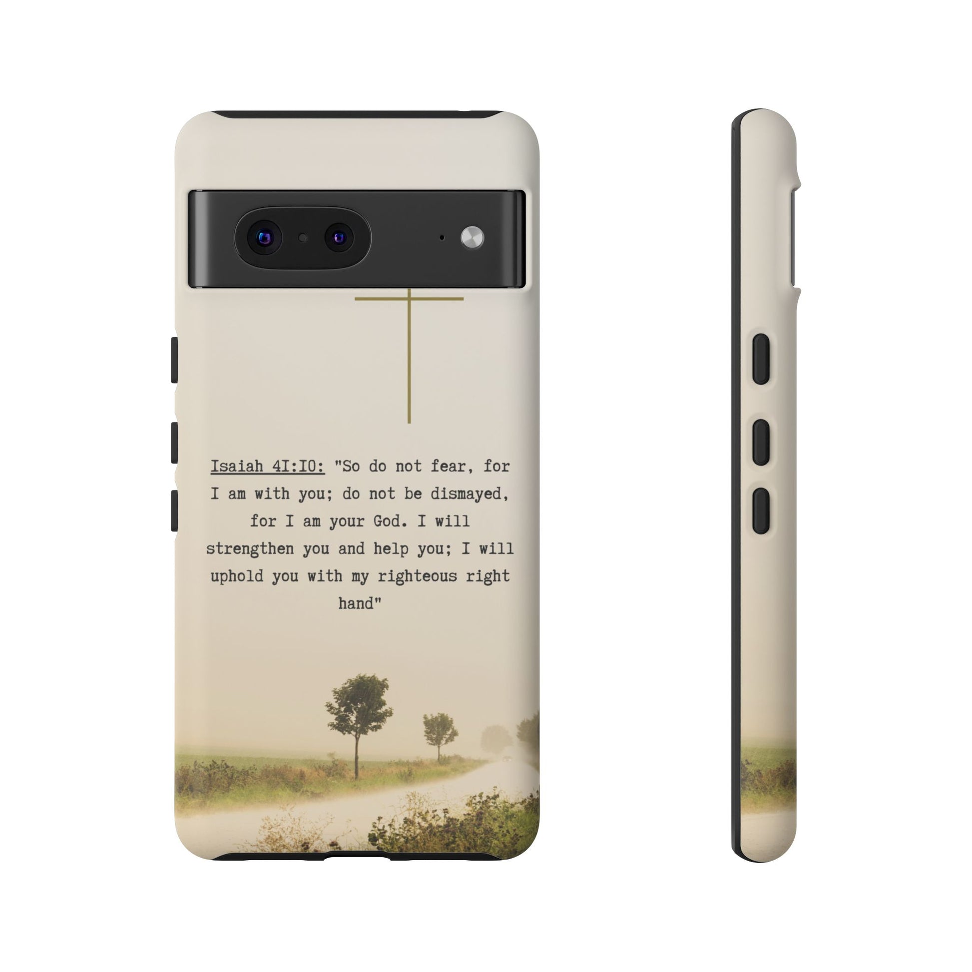 Christian Cross Phone Case with Isaiah 41:10 —The Original, Inspirational Protective iPhone Cover