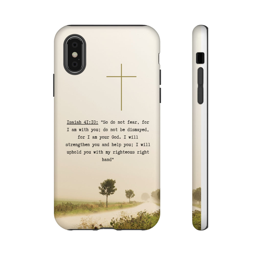 Christian Cross Phone Case with Isaiah 41:10 —The Original, Inspirational Protective iPhone Cover