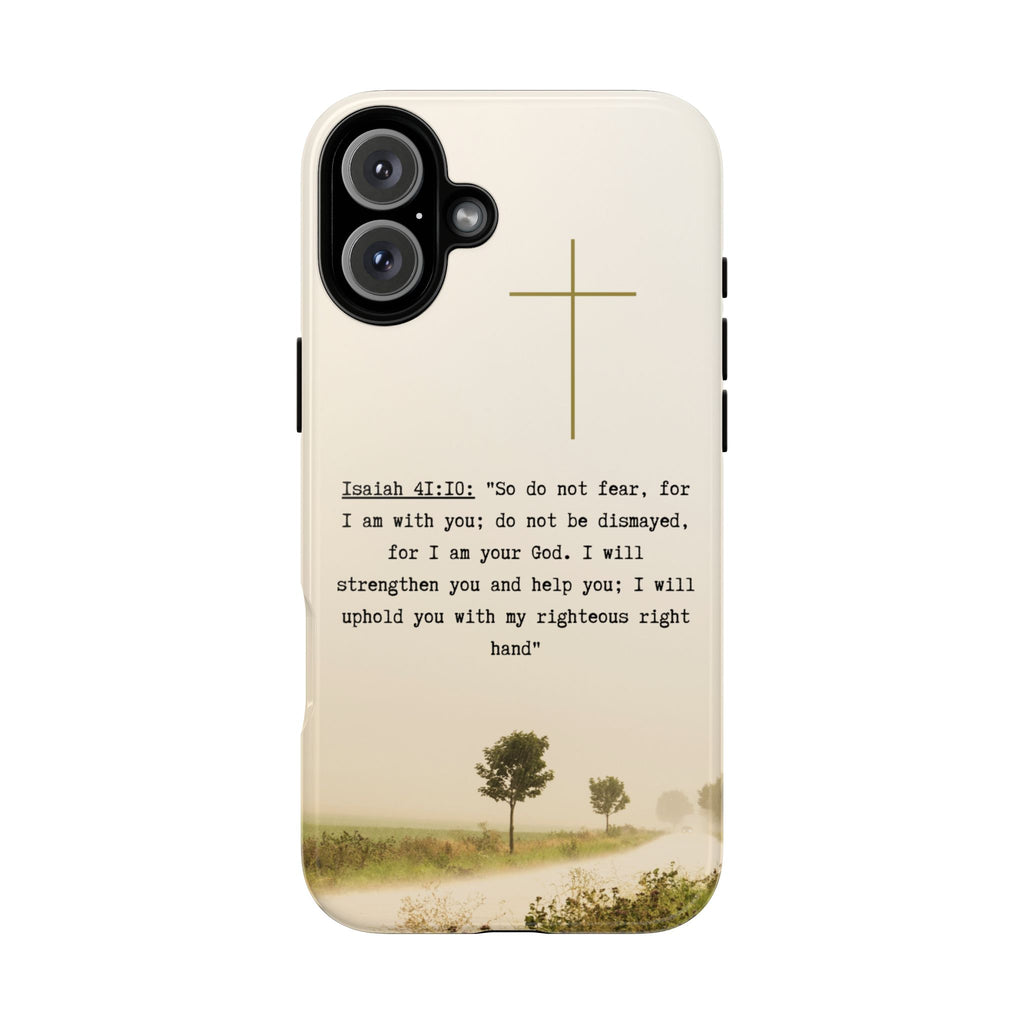 Christian Cross Phone Case with Isaiah 41:10 —The Original, Inspirational Protective iPhone Cover