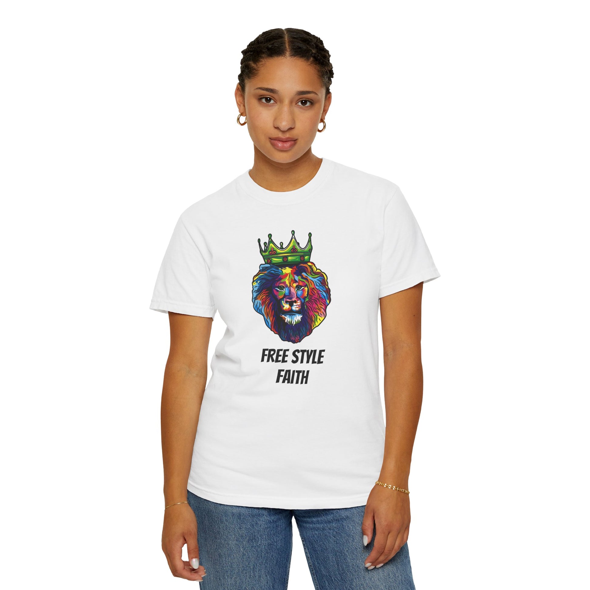 COLOR LION T-Shirt — "Free Style Faith" Colorful Tee - The Original