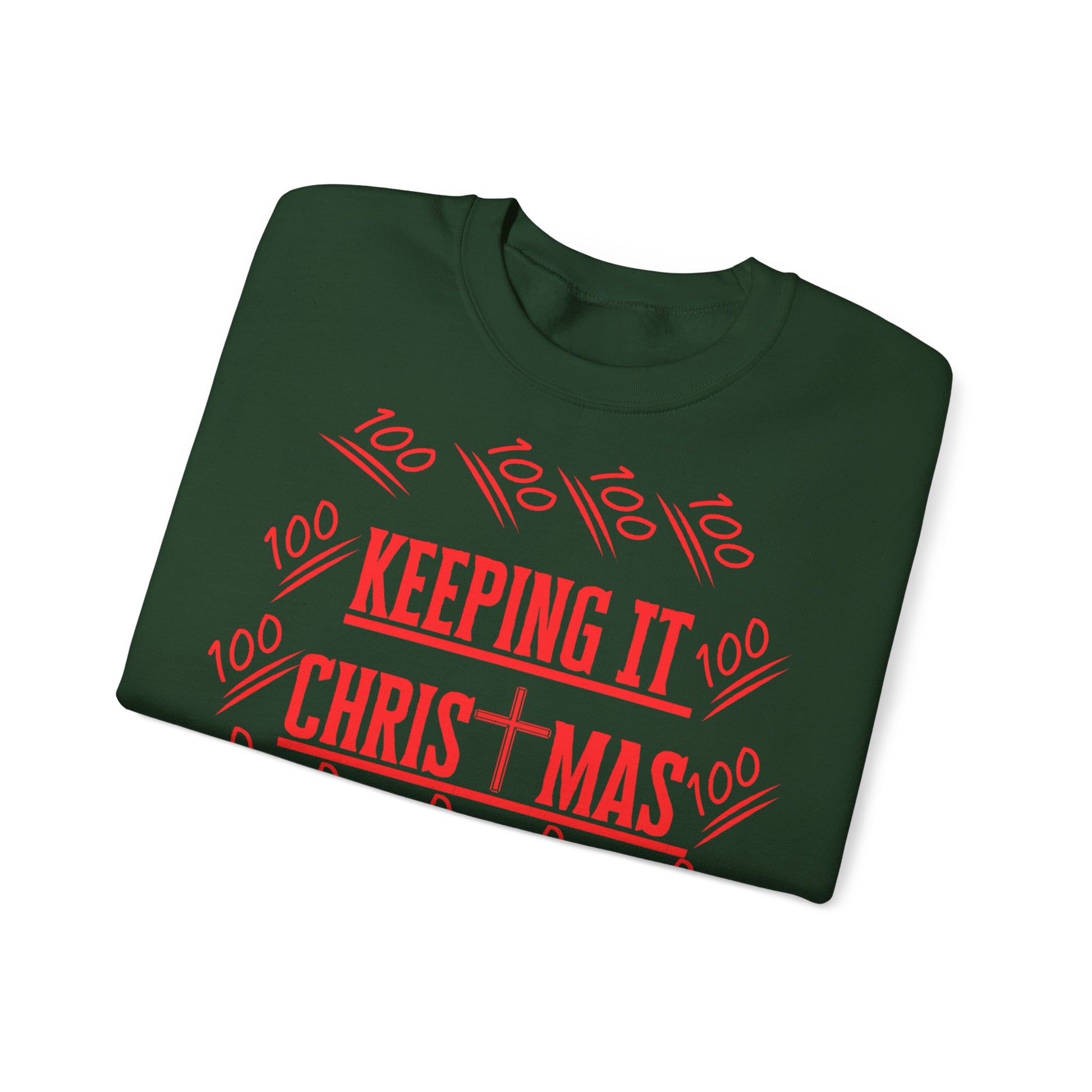 Sudadera navideña con texto rojo | Sudadera cristiana unisex | La original - faithwear
