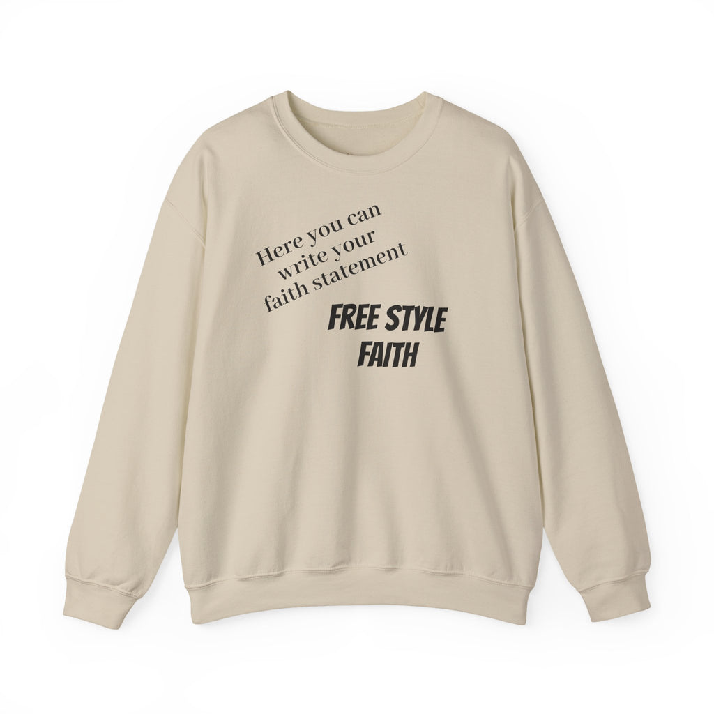 FREE STYLE FAITH Custom kristen Sweatshirt – The Original – faithwear – streetwear with purpose