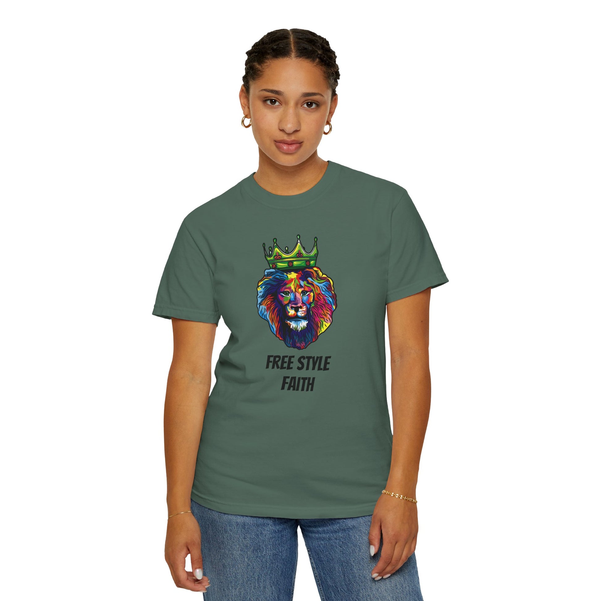 COLOR LION T-Shirt — "Free Style Faith" Colorful Tee - The Original
