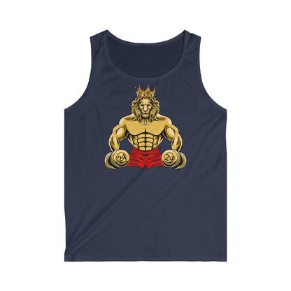 LOYAL MUSCLE LION Tank Top – Lightweight Cotton & Bold Lion Design