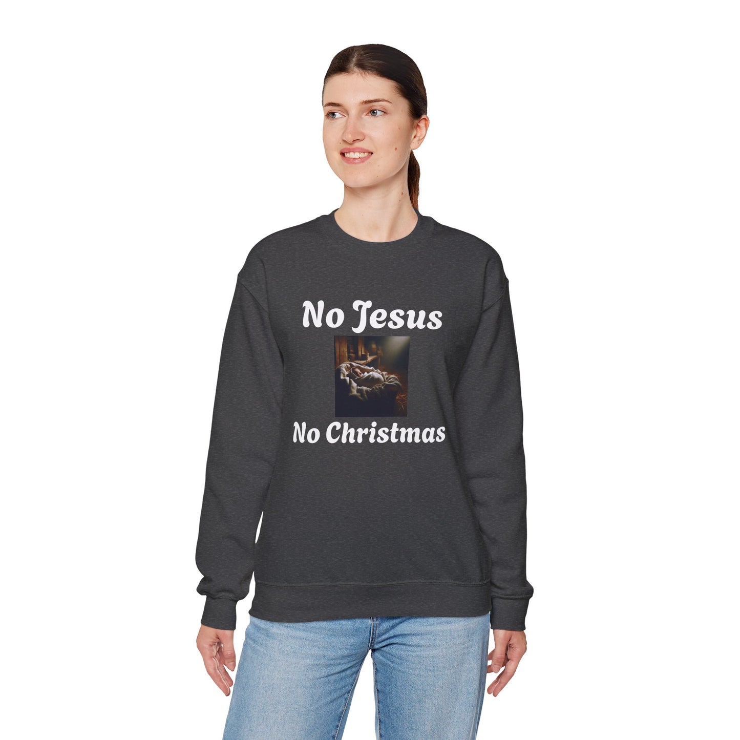 No Jesus No Christmas Crewneck Sweatshirt