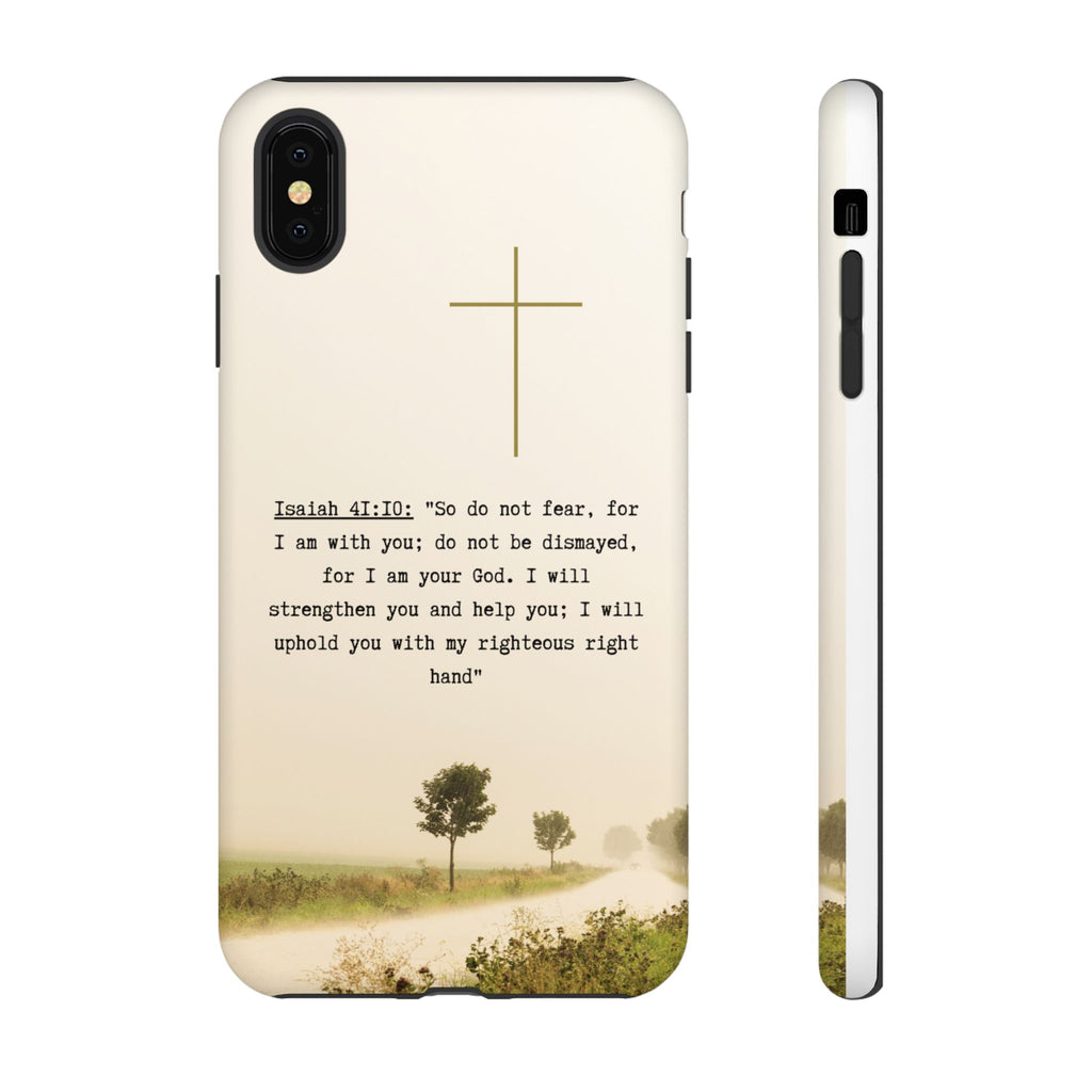 Christian Cross Phone Case with Isaiah 41:10 —The Original, Inspirational Protective iPhone Cover