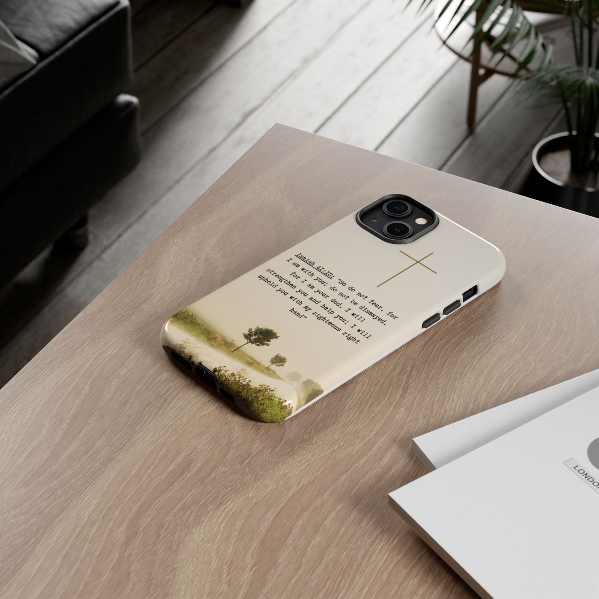 Christian Cross Phone Case with Isaiah 41:10 —The Original, Inspirational Protective iPhone Cover
