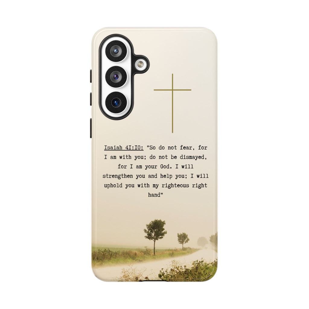 Christian Cross Phone Case with Isaiah 41:10 —The Original, Inspirational Protective iPhone Cover