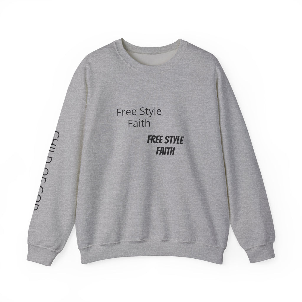 Faith Graphic Crewneck Sweatshirt — "Free Style Faith" Text  - The Original