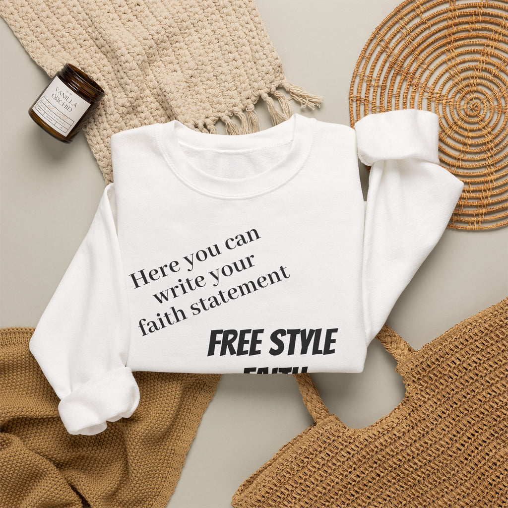 FREE STYLE FAITH Custom kristen Sweatshirt – The Original – faithwear – streetwear with purpose