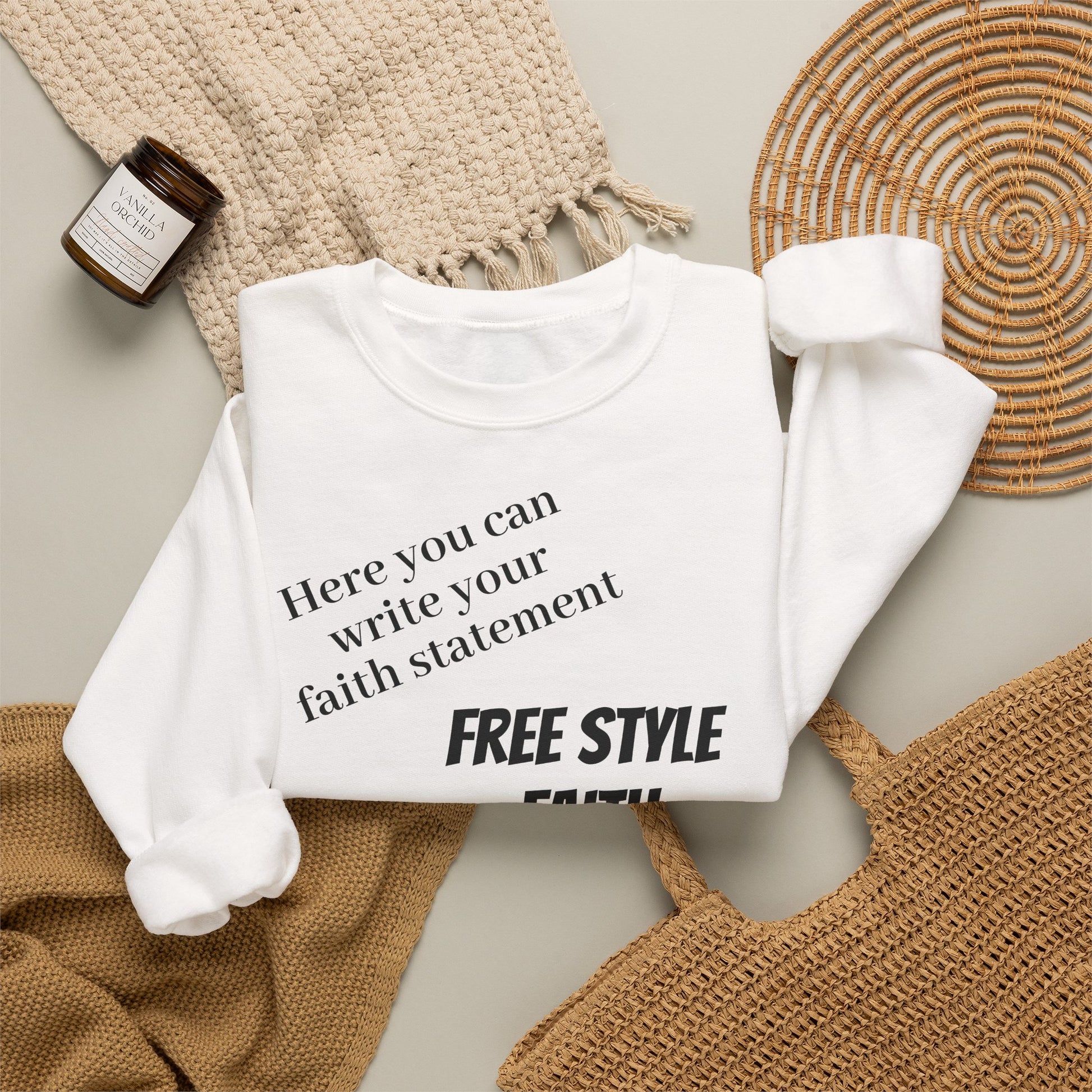 FREE STYLE FAITH Custom kristen Sweatshirt – The Original – faithwear – streetwear with purpose