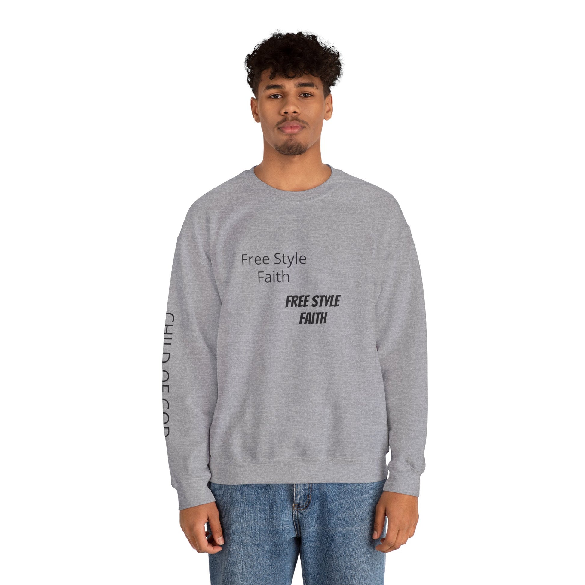 Faith Graphic Crewneck Sweatshirt — "Free Style Faith" Text  - The Original